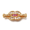 925 Sterling Silver Micro Pave Cubic Zirconia Fold Over Clasps STER-M018-06G-1