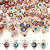 150Pcs 5 Colors Alloy Enamel Beads ENAM-HS0001-04-1