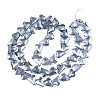 Electroplate Transparent Glass Beads Strands EGLA-N002-44-09-2