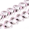 Transparency Glass Beads Strands GLAA-T023-13F-1