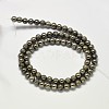 Natural Pyrite Round Beads Strands G-F197-10-8mm-3