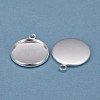 304 Stainless Steel Pendant Cabochon Settings X-STAS-F191-14S-F-2