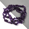 Natural Amethyst Chip Beads Strands G-L607-A01-01-4