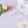 30Pcs Transparent Acrylic Blank Big Pendants TACR-SC0001-20-4