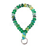 Resin Rondelle Bead with Polyester & Spandex Cord Phone Hand Strap Chains HJEW-TADJ0010-1