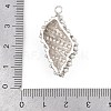 Shell Shape Brass ABS Imitation Pearl Pendants KK-I352-04D-P-3