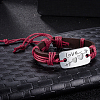Unisex Trendy Leather Cord Bracelets BJEW-BB15581-C-10