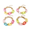 Two Tone Acrylic Cable Chain Bracelet for Teen Girl Women BJEW-JB07181-1