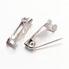 Platinum Iron Pin Backs Brooch Safety Pin Findings X-IFIN-S276-2