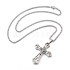 201 Stainless Steel Pendant Necklaces NJEW-H058-04P-4