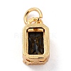 Real 18K Gold Plated Brass Inlaid Cubic Zirconia Charms ZIRC-L100-075G-07-3