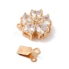 Brass Micro Pave Cubic Zirconia Box Clasps KK-B100-067G-3