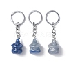 Natural/Synthetic Gemstone Keychains KEYC-P011-04P-2