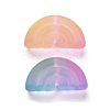 Rubberized Style Luminous Transparent Acrylic Beads LACR-Q002-04-2