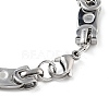 PVD Vacuum Plating 201 Stainless Steel Oval Link Chain Necklace & Bracelets Set SJEW-G083-16GP-3