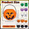 12Pcs Halloween Plastic Candy Bucket Ornament DJEW-WH0028-008-2