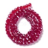 Baking Electroplate Glass Beads Strands DGLA-A039-J10mm-B02-2
