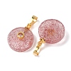Natural Strawberry Quartz Pendants G-P628-03G-09-2
