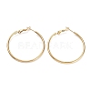 Ring 304 Stainless Steel Hoop Earrings for Women Men EJEW-B049-02D-G-1