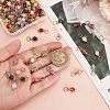 144Pcs 24 Styles Natural Mixed Gemstone Pendants PALLOY-GO00024-3