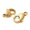 Ion Plating(IP) 304 Stainless Steel Lobster Claw Clasps STAS-AB11-G-01-2