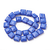 Opaque Solid Color Glass Beads Strands GLAA-N032-07C-2