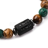 12 Constellations Natural Tiger Eye & Picture Jasper & Agate & Black Onyx Round Beaded Stretch Bracelets for Men Women WGB9E7C-11-2