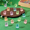 48Pcs 6 Colors Luminous Resin Dog Figurine DJEW-TA0001-43-9