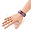 Three Loops Stretch Wrap Bracelets BJEW-JB05530-04-4