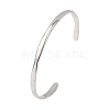 304 Stainless Steel Cuff Bangles for Women BJEW-Z146-05P-1