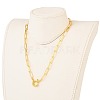 Brass Paperclip Chain Necklaces NJEW-JN03129-02-4
