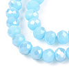 Electroplate Glass Beads Strands EGLA-A034-P8mm-B14-3