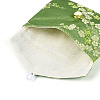 Plum Blossom Embroidery Silk Cloth Envelope Jewelry Storage Bags with Snap Button ABAG-N008-10x12-D01-4