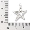Rack Plating Brass Micro Pave Cubic Zirconia Pendants X-KK-L224-015P-3
