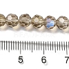 Electroplate Transparent Glass Beads Strands EGLA-A035-T6mm-L16-4
