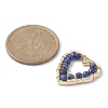 Natural Mixed Gemstone Faceted Round Pendants PALLOY-JF02147-01-3