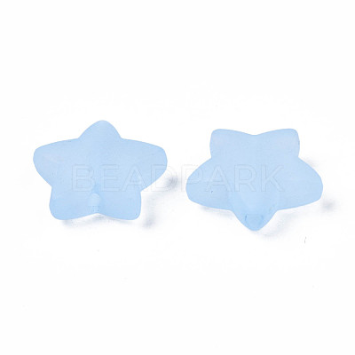 Transparent Frosted Acrylic Beads FACR-N002-01A-1
