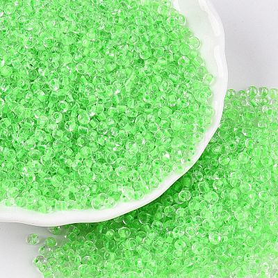 8/0 Inside Colours Transparent Glass Seed Beads X1-SEED-T007-06D-1