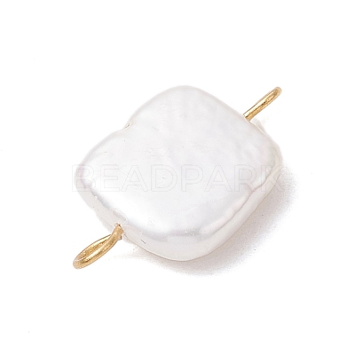 Natural Keshi Pearl Connector Charms PALLOY-JF04243-02-1