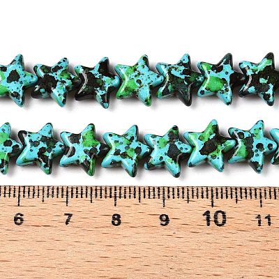 Spray Painted Synthetic Turquoise Beads Strands UNKW-T001-11B-1