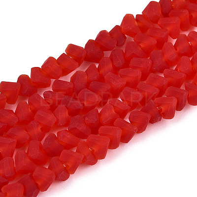 Frosted Transparent Glass Beads X1-GLAA-N016-4mm-08-1
