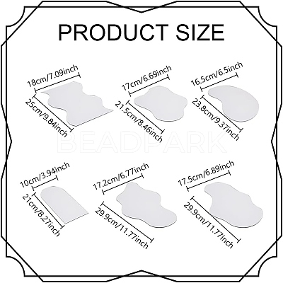 6Pcs 6 Styles Acrylic Mirror AJEW-GO0002-06-1