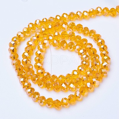 Electroplate Glass Beads Strands EGLA-A034-T8mm-B01-1