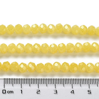 Baking Paint Imitation Jade Glass Bead Strands DGLA-A034-J4MM-A-1