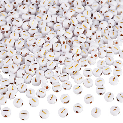 500Pcs Plating Acrylic Beads PACR-TADJ0001-01I-1