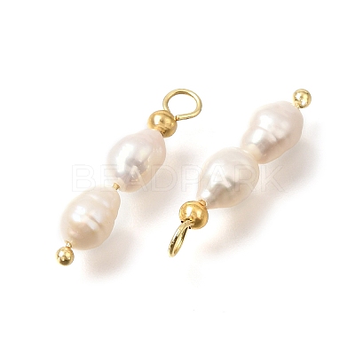 Natural Freshwater Pearl Beaded Pendants PA-CBAF2FA-02G-02-1