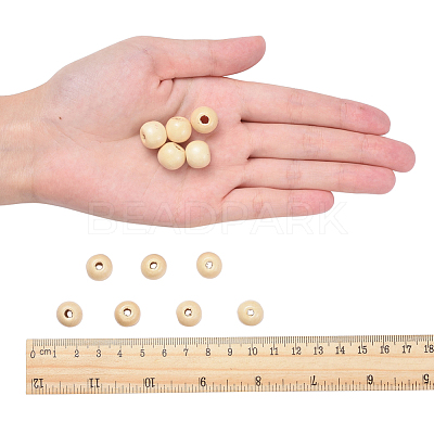 Natural Wood Beads TB12mmY-13-1