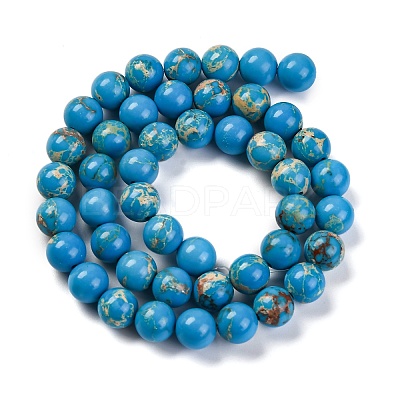 Synthetic Imperial Jasper Beads Strands G-I199-35-8mm-E-1