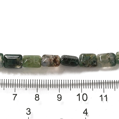 Natural Moss Agate Beads Strands G-G085-A17-01-1