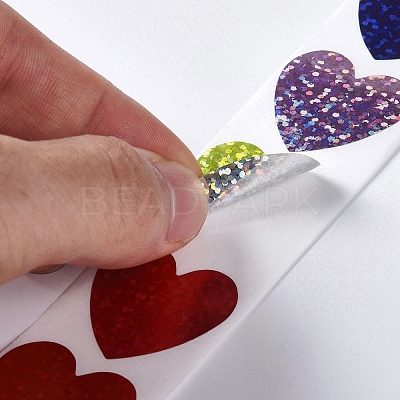 8 Patterns PVC Self Adhesive Glitter Stickers DIY-A042-14A-1